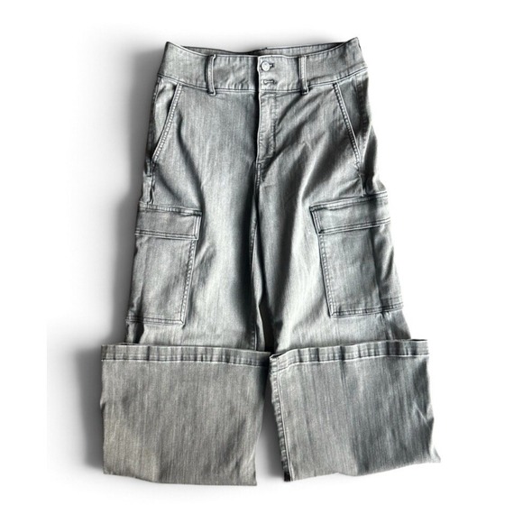 White House Black Market Denim - White House Black Market Jeans Women's Size 8 High Rise Wide Leg Light Gray